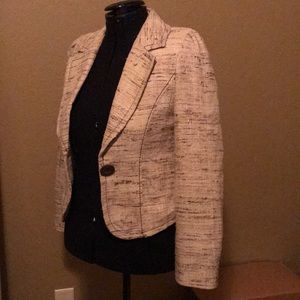 White House Black Market Tan Tweed Blazer